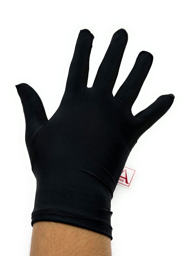 أون قفازات Aone المصنوعة من الألياف الدقيقة، خالية من الوبر، لون أسود، زوج واحد. مقاومة للبقع وبصمات الأصابع، فحص جودة دقيق، وحماية من الخدوش. مثالية للتعامل مع المجوهرات/الماس/الأحجار الكريمة، ومتاجر الساعات، والقيادة، والحماية من الشمس والغبار. - Image 3